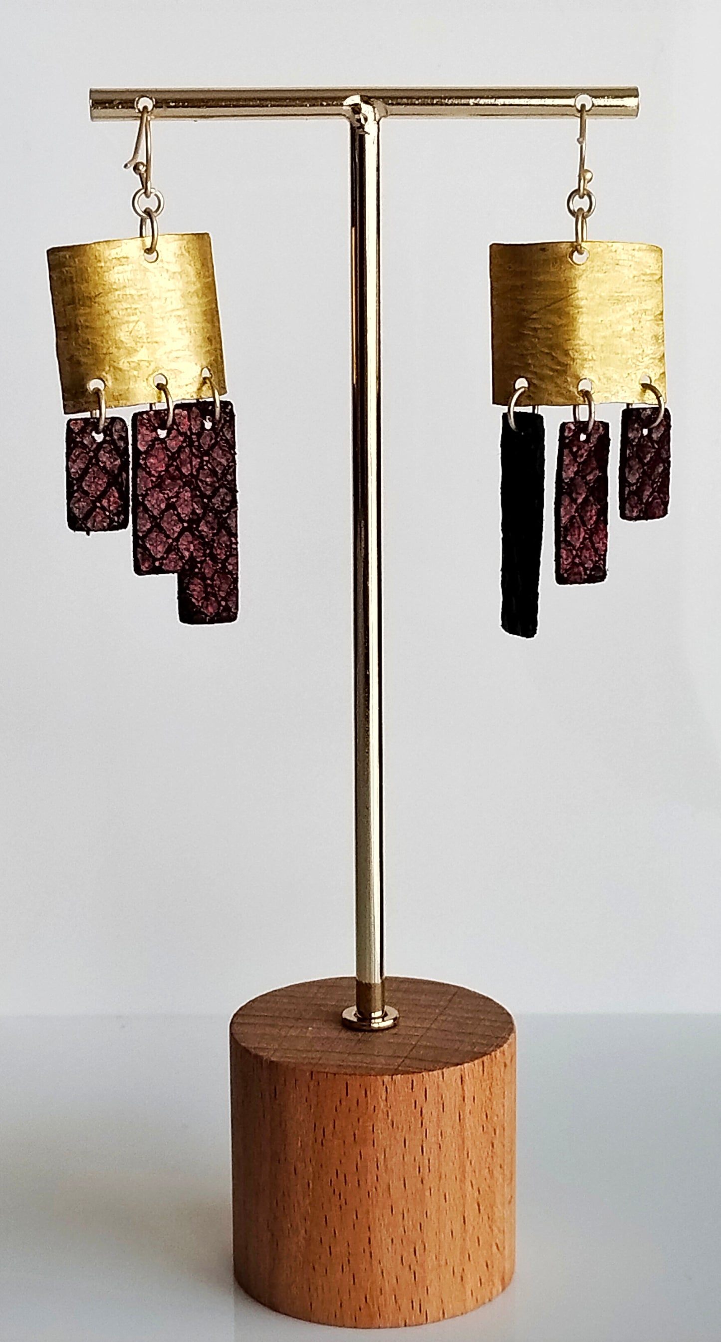 Cuadrado laton + cuero